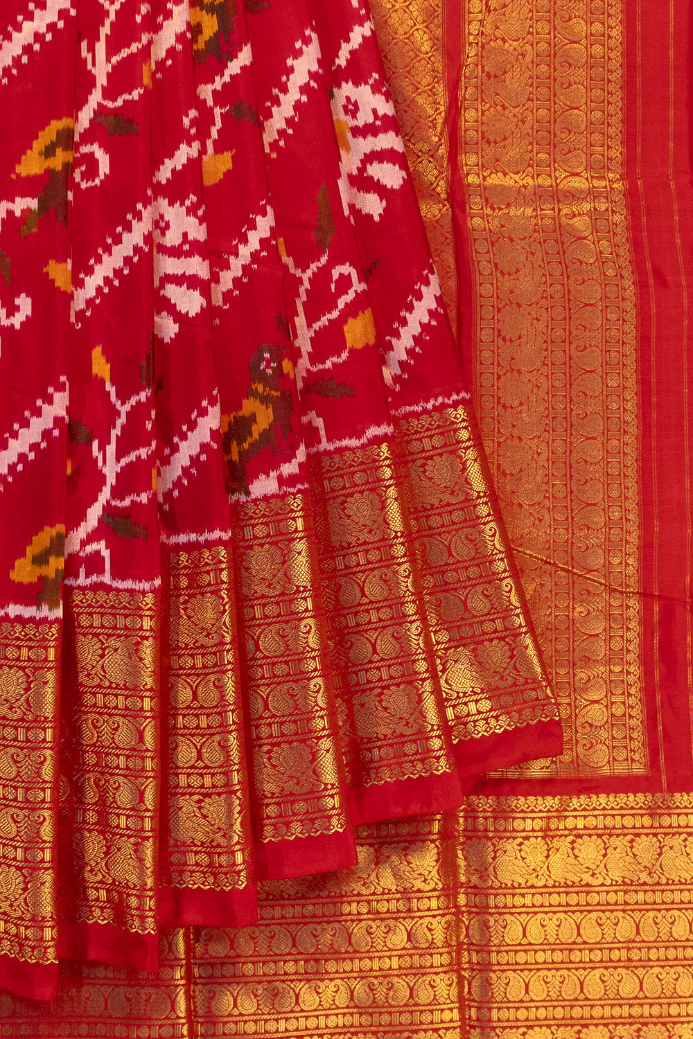 Kanchipuram Silk Ikat Red Saree