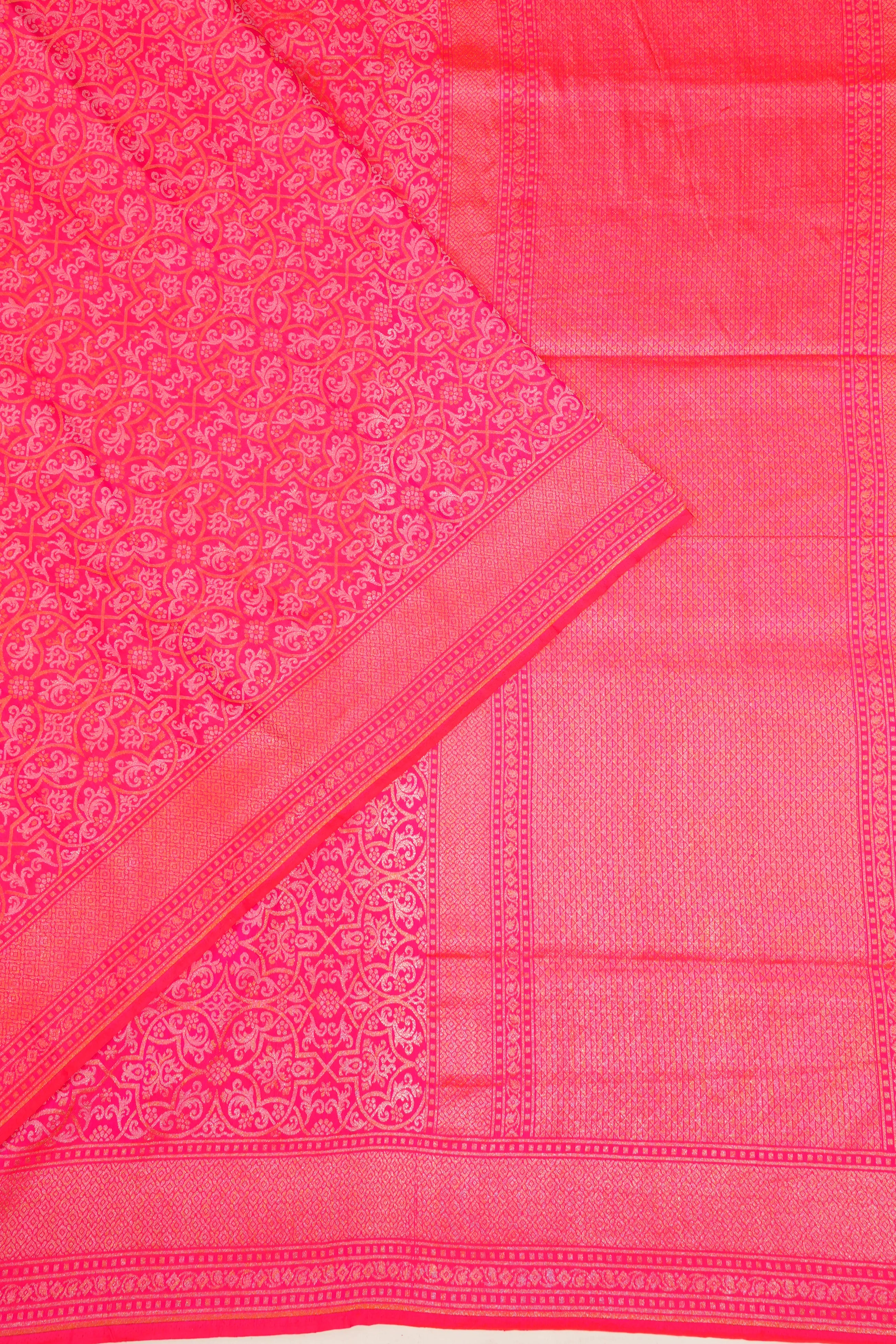 Banarasi Silk Brocade Pink Saree