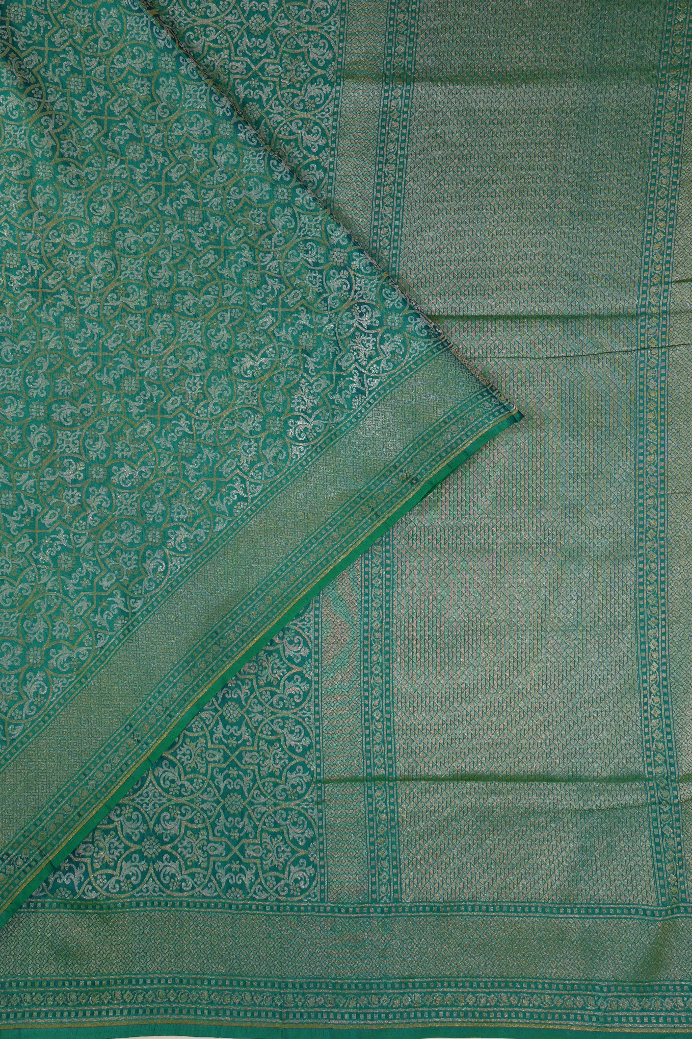 Banarasi Silk Brocade Green Saree