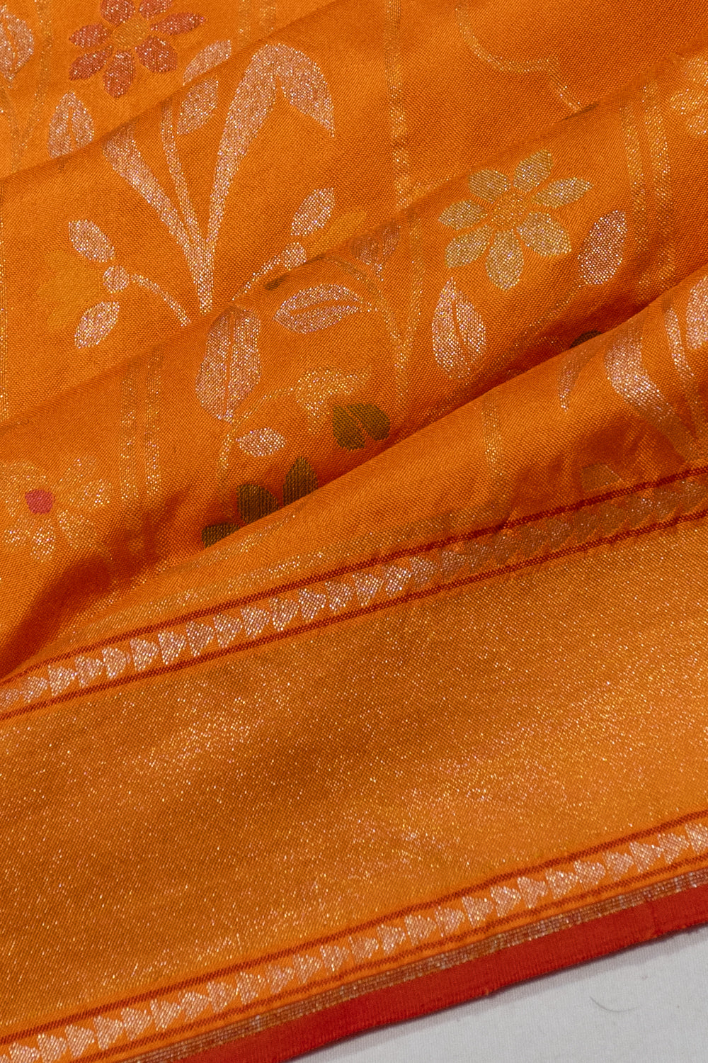 Banarasi Silk Brocade Mustard Yellow Saree 1214905628
