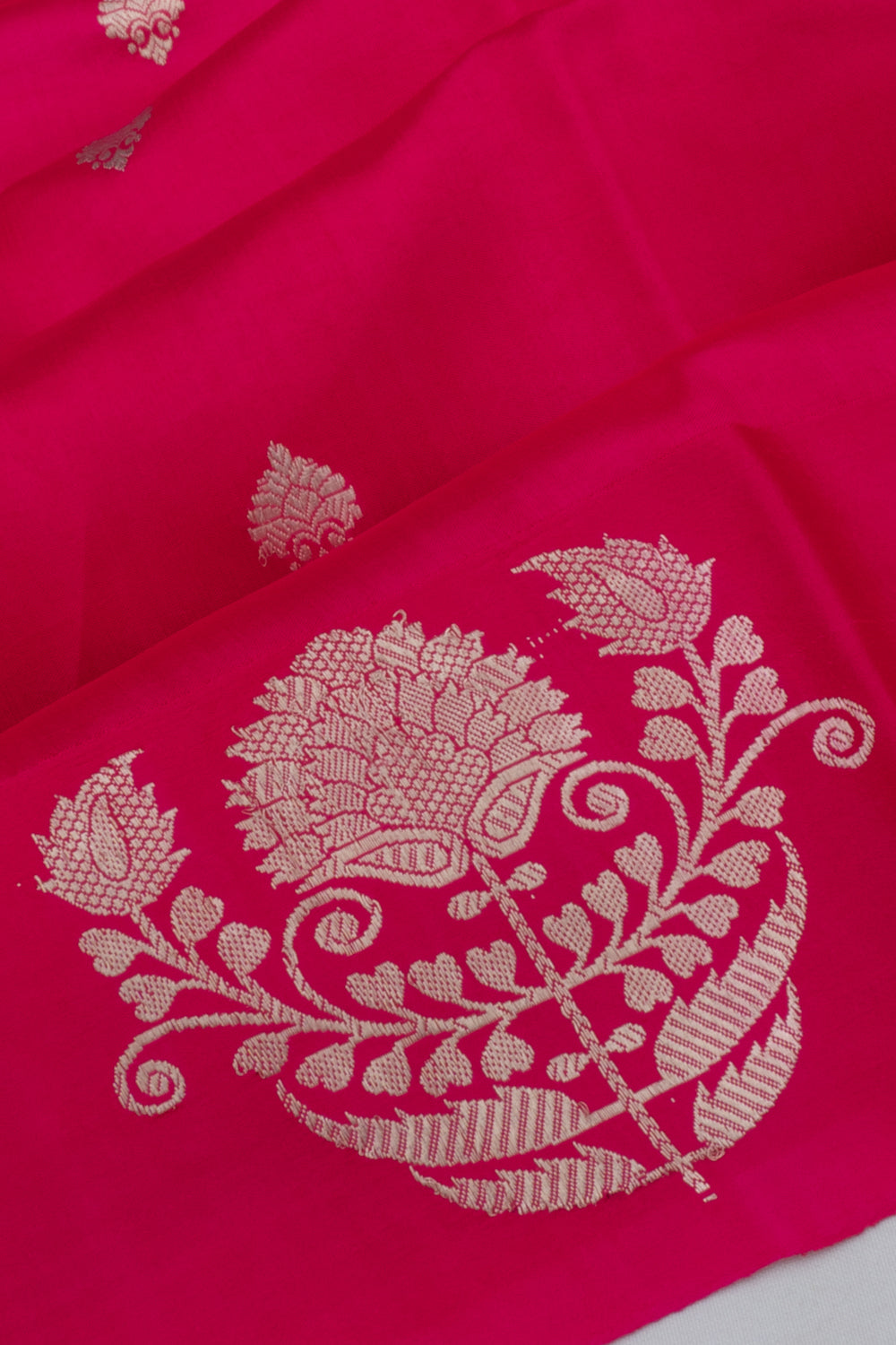 Banarasi Katan Silk Butta Rani Pink Saree
