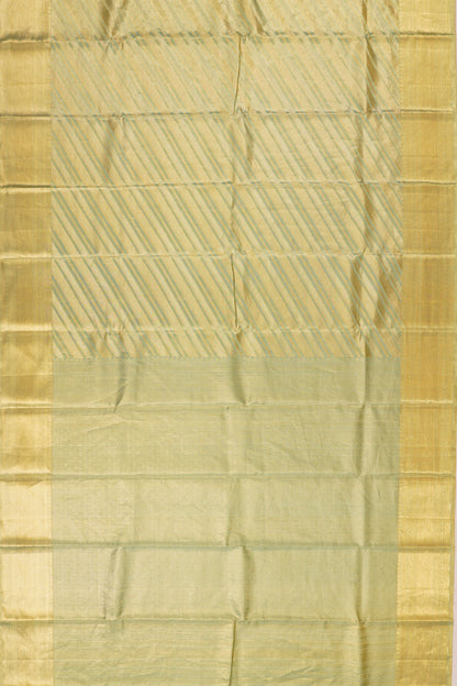 Taranga Kanchi Silk Tissue Diagonal Lines Sky Blue Saree