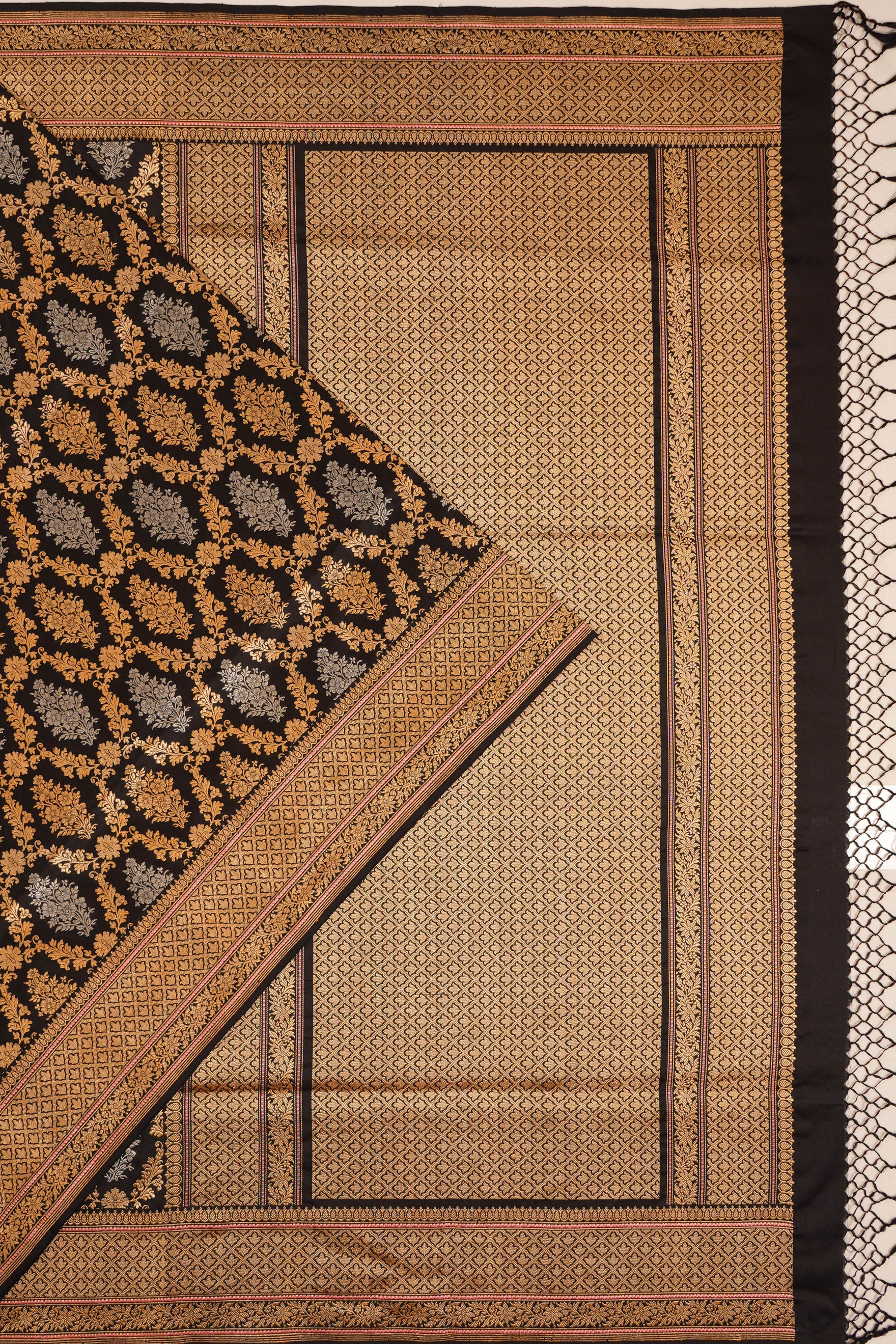 Banarasi Silk Brocade Black Saree