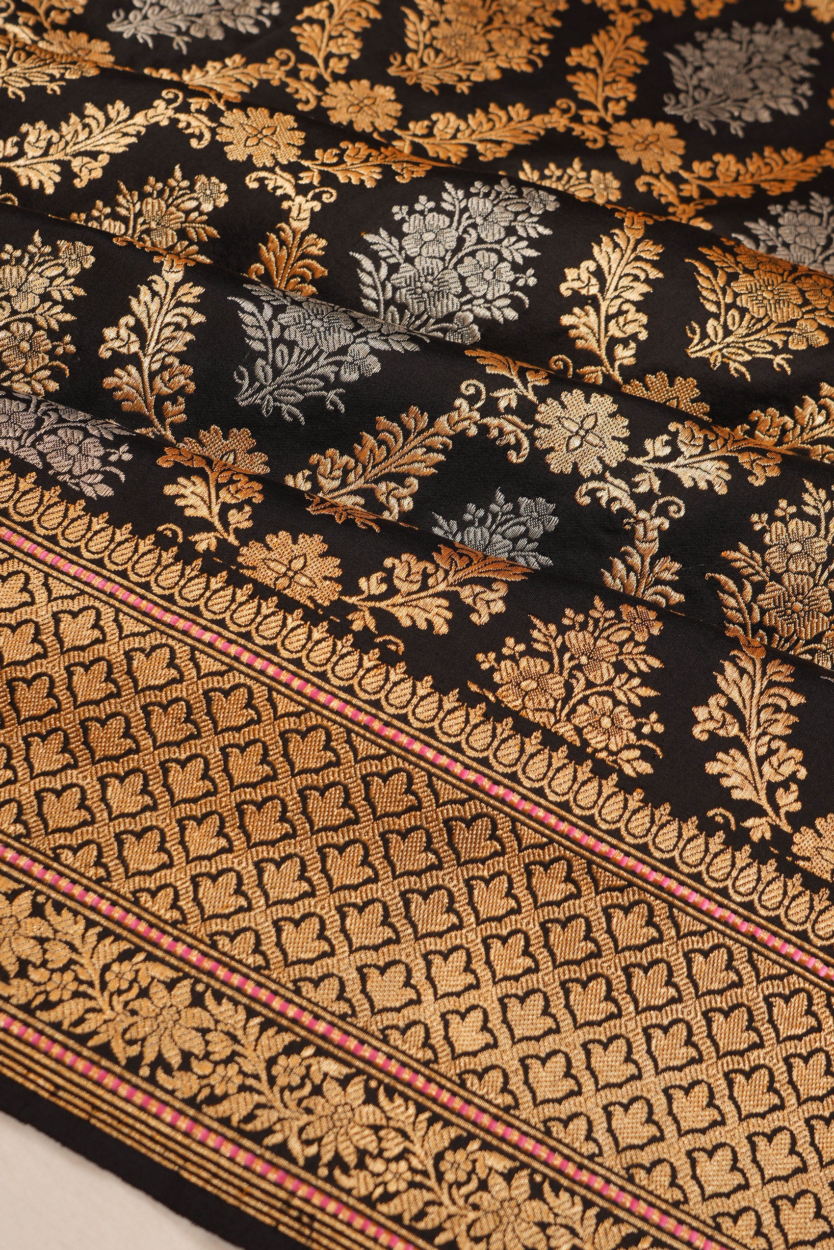 Banarasi Silk Brocade Black Saree