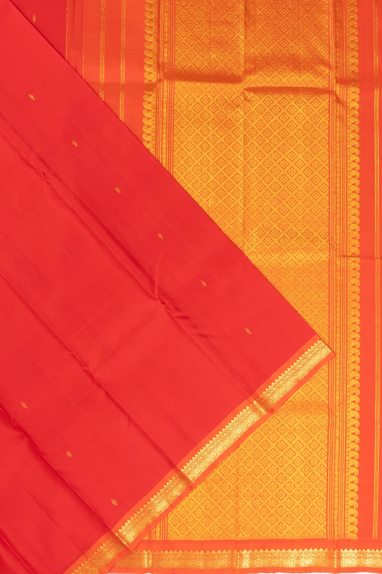 Taranga Kanchi Silk Butta Red Saree
