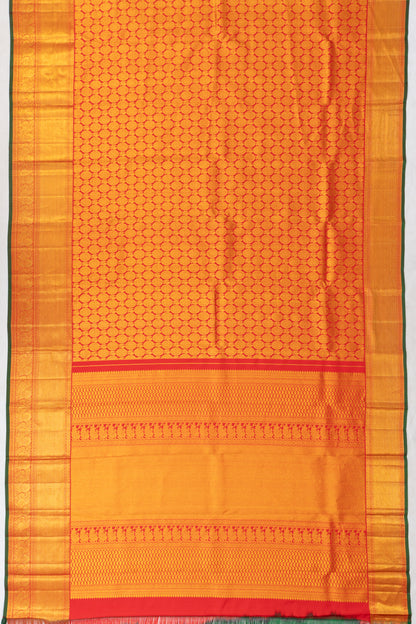 Kanchipuram Silk Brocade Red Saree