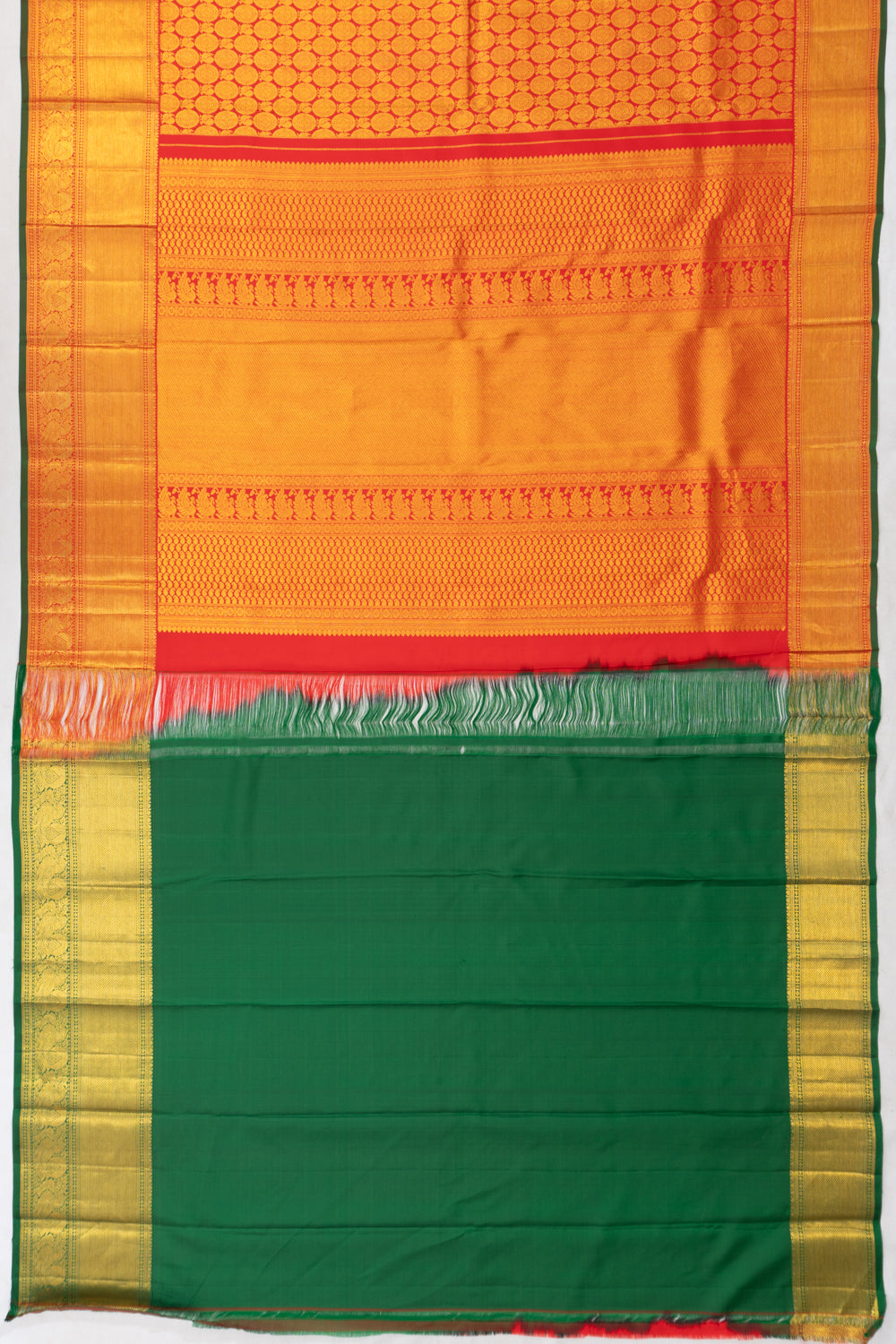 Kanchipuram Silk Brocade Red Saree
