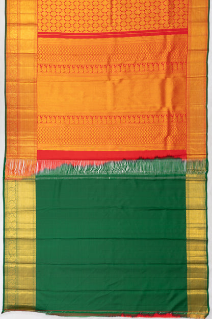 Kanchipuram Silk Brocade Red Saree