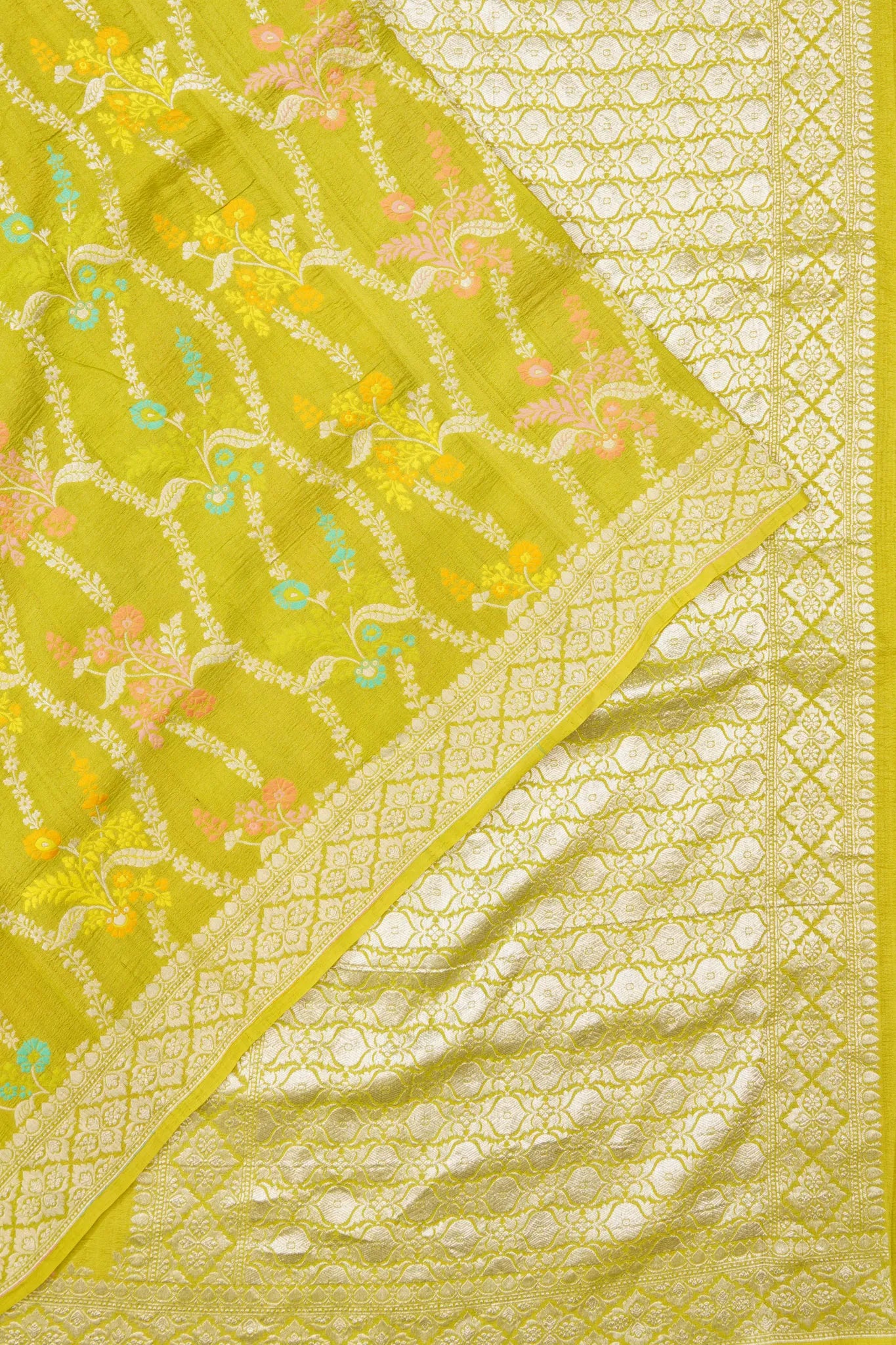 banarasi-tussar-georgette-jaal-mehendi-green-saree-1214950661