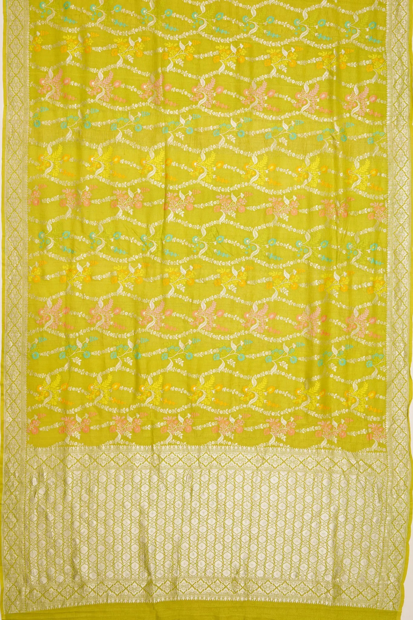 banarasi-tussar-georgette-jaal-mehendi-green-saree-1214950661