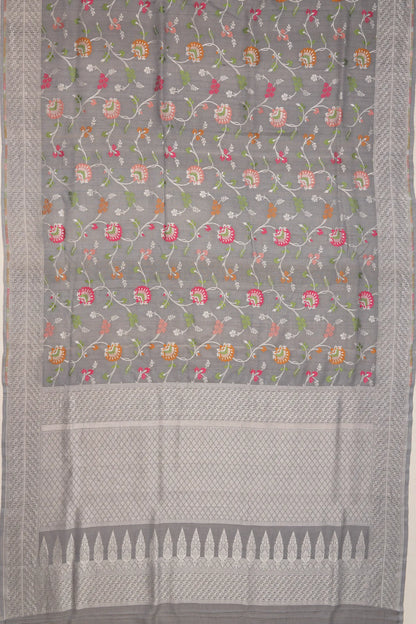 banarasi-tussar-georgette-jaal-grey-saree-1214950662