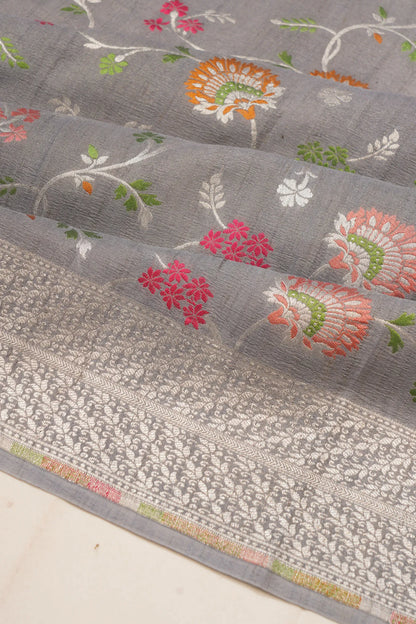 banarasi-tussar-georgette-jaal-grey-saree-1214950662