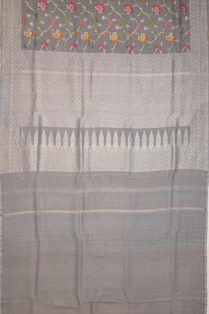 banarasi-tussar-georgette-jaal-grey-saree-1214950662