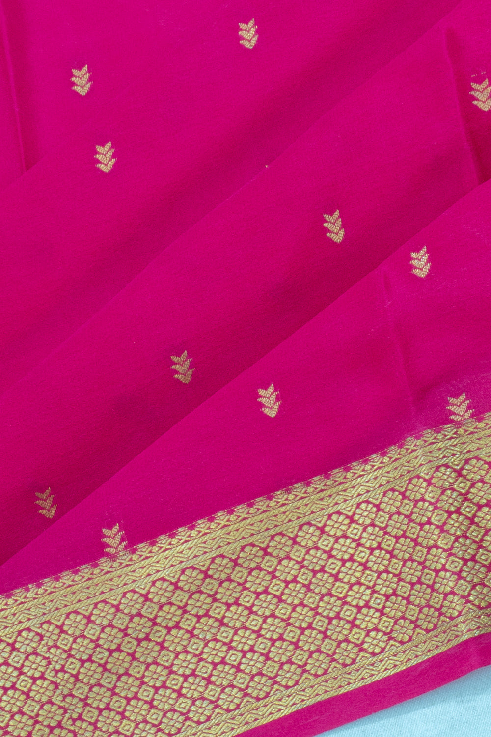 Mysore Silk Butta Rani Pink Saree