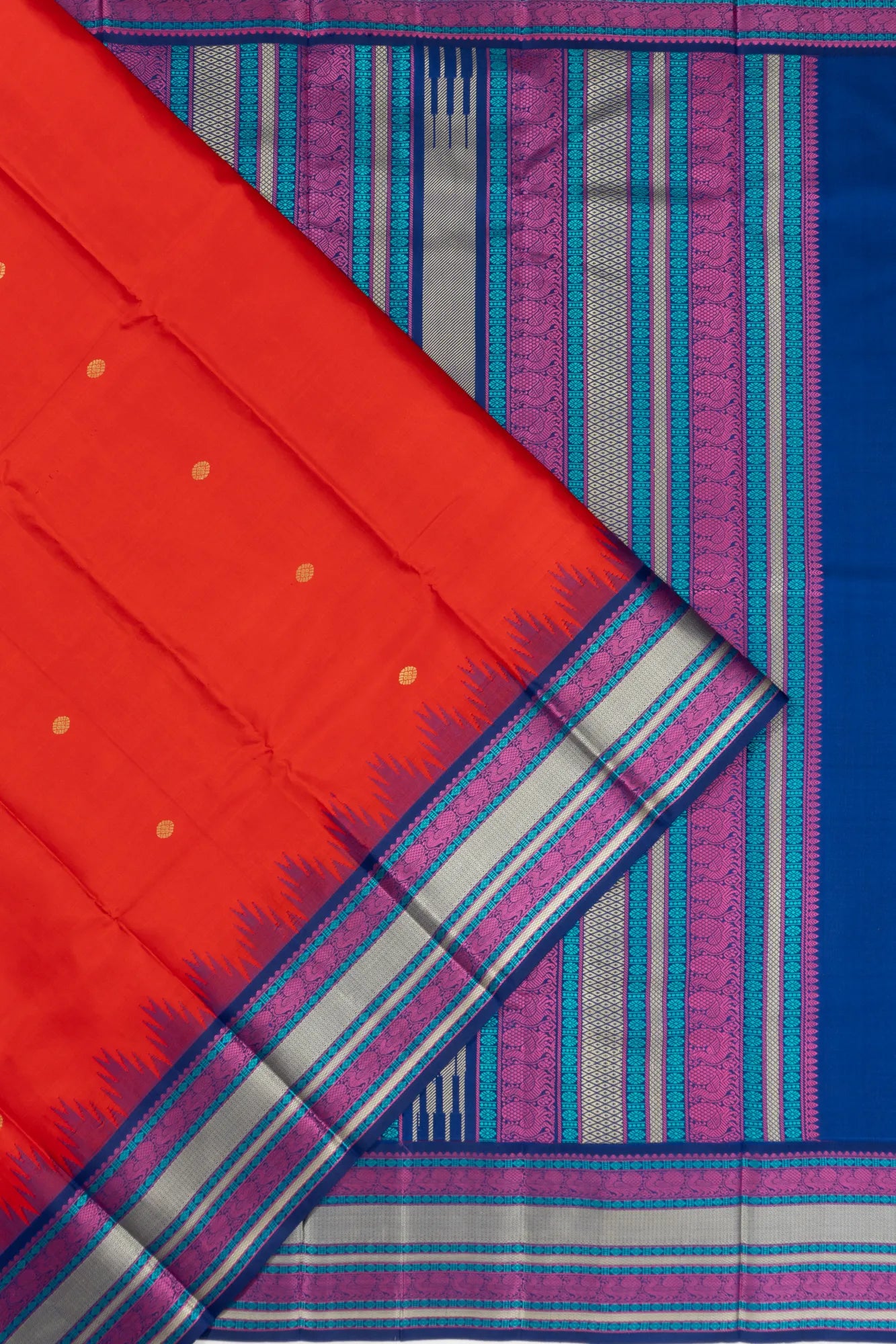 Kanchipuram Silk Butta Red Saree