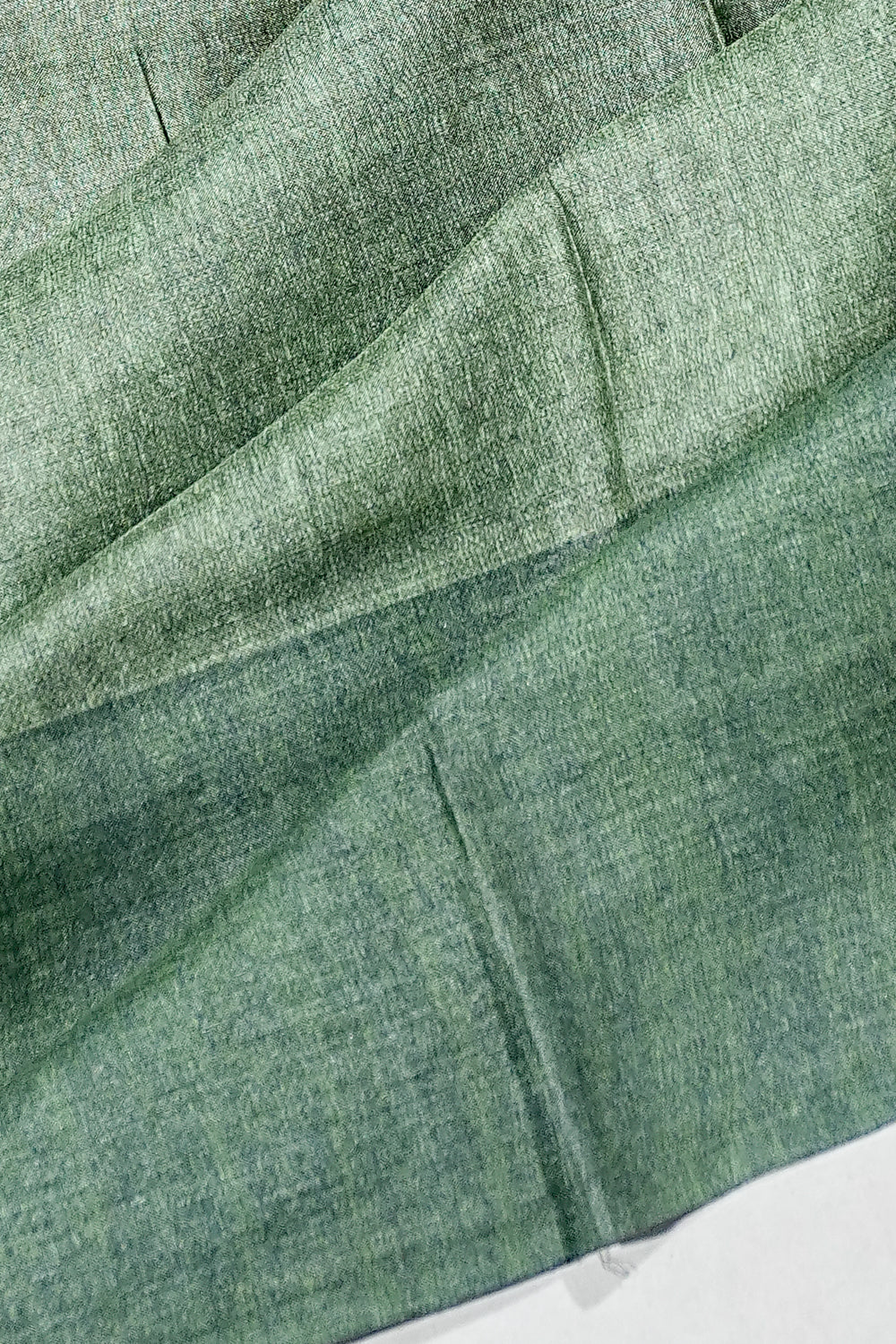 Tussar Plain Green Saree