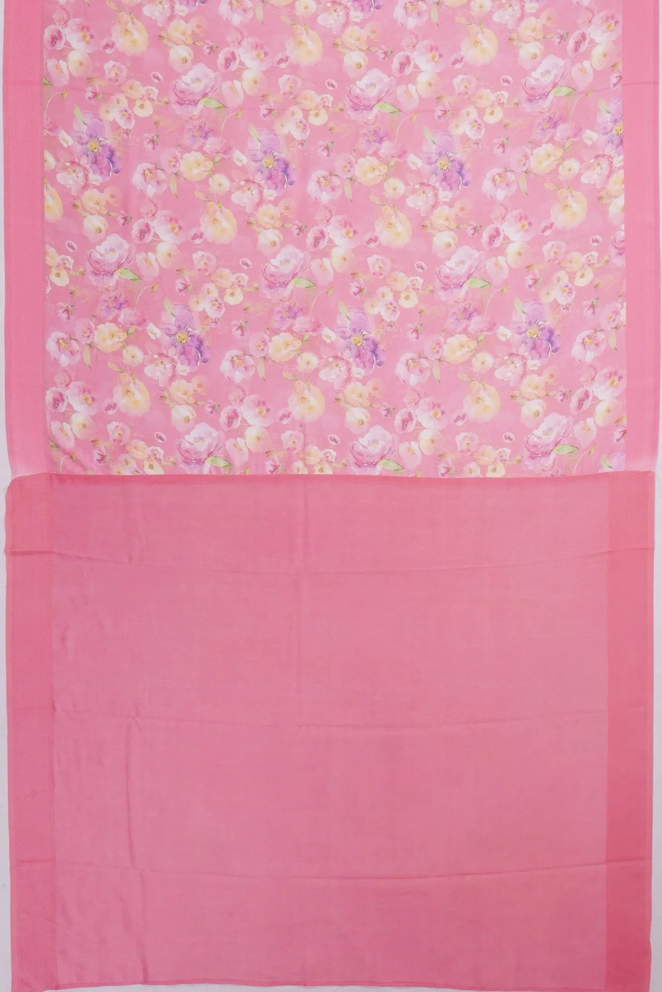 Kankatala Chanderi Silk Floral Printed Baby Pink Saree g2