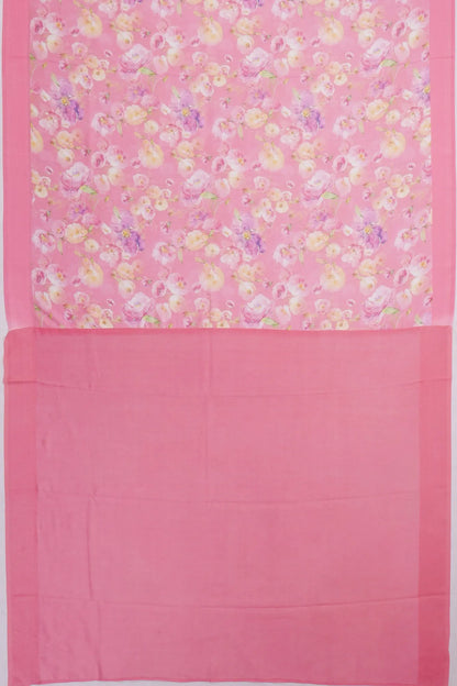 Kankatala Chanderi Silk Floral Printed Baby Pink Saree g2