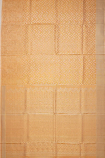 kanchipuram-silk-tissue-geometrical-brocade-pastel-orange-saree-1214966342