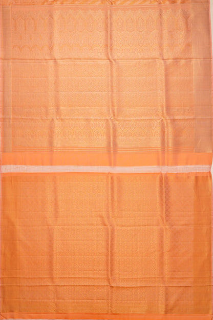 kanchipuram-silk-tissue-diagonal-lines-orange-saree-1214966347