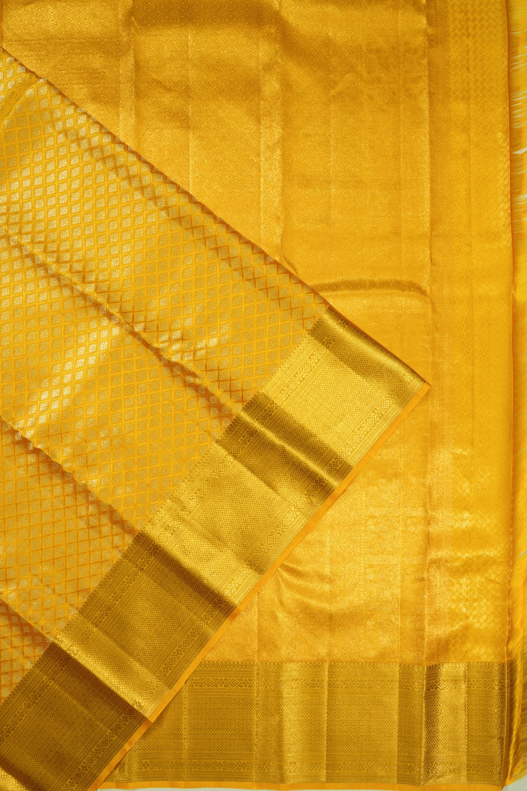 Kanchipuram Silk Brocade Gold Saree