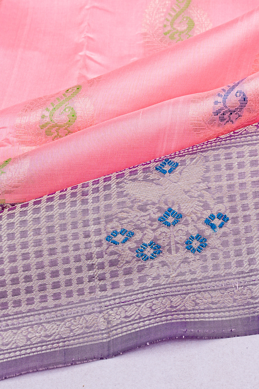 Coimbatore Soft Silk Butta Baby Pink Saree