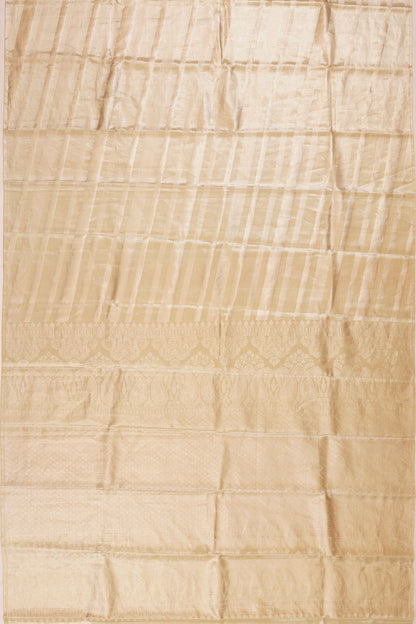 Taranga Kanchi Silk Tissue Lines Silver Saree