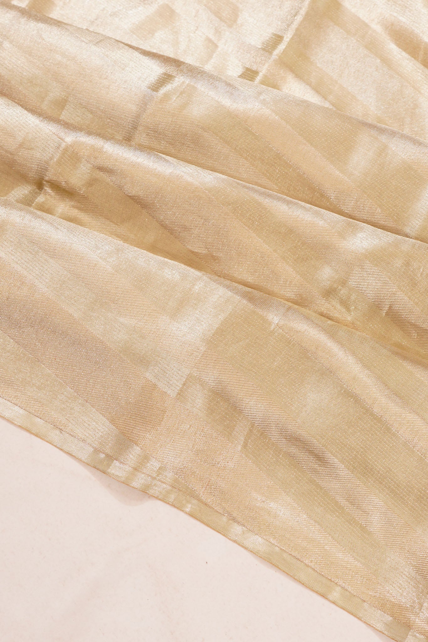 Taranga Kanchi Silk Tissue Lines Silver Saree