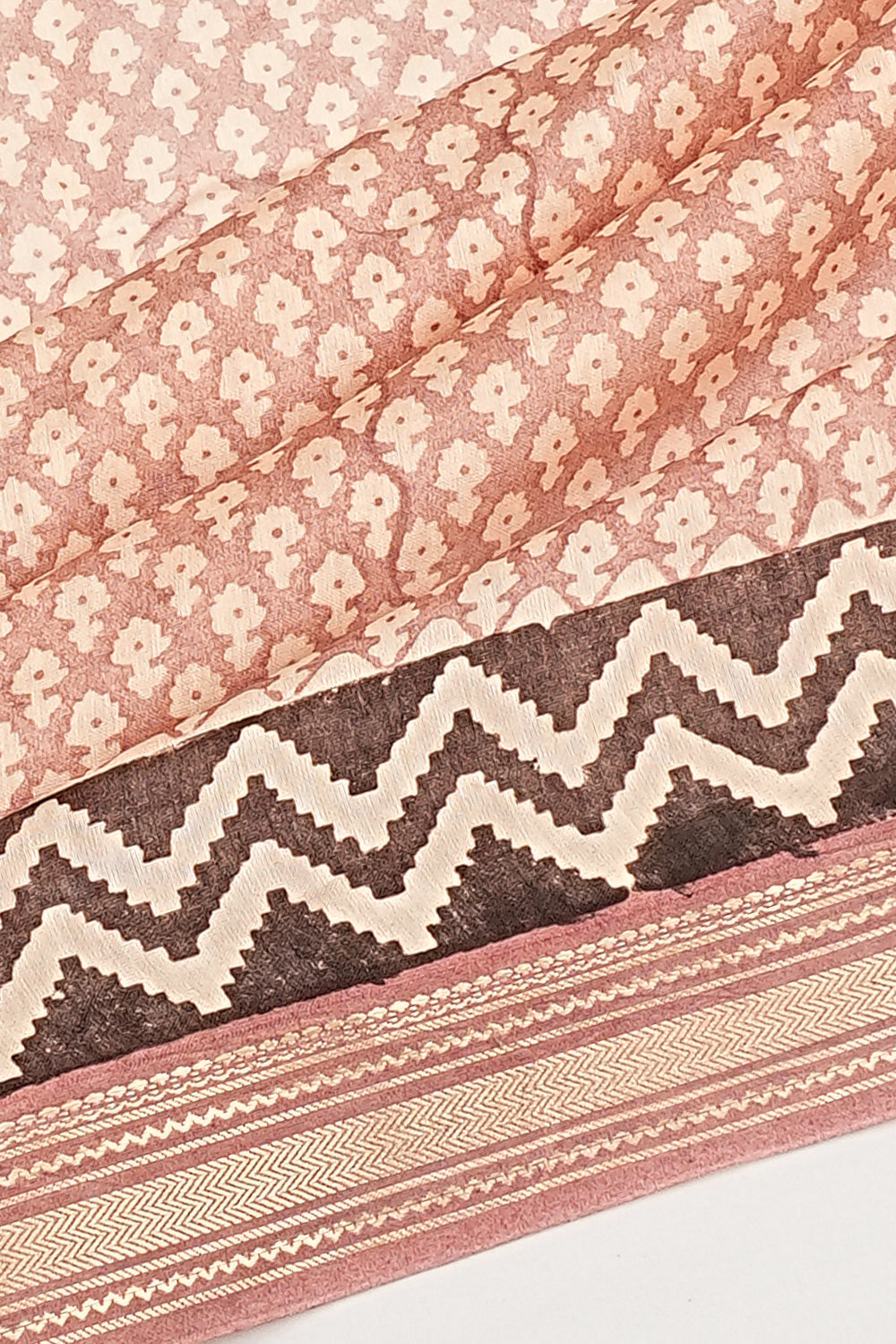 Chanderi Cotton Batik Printed Lilac Saree