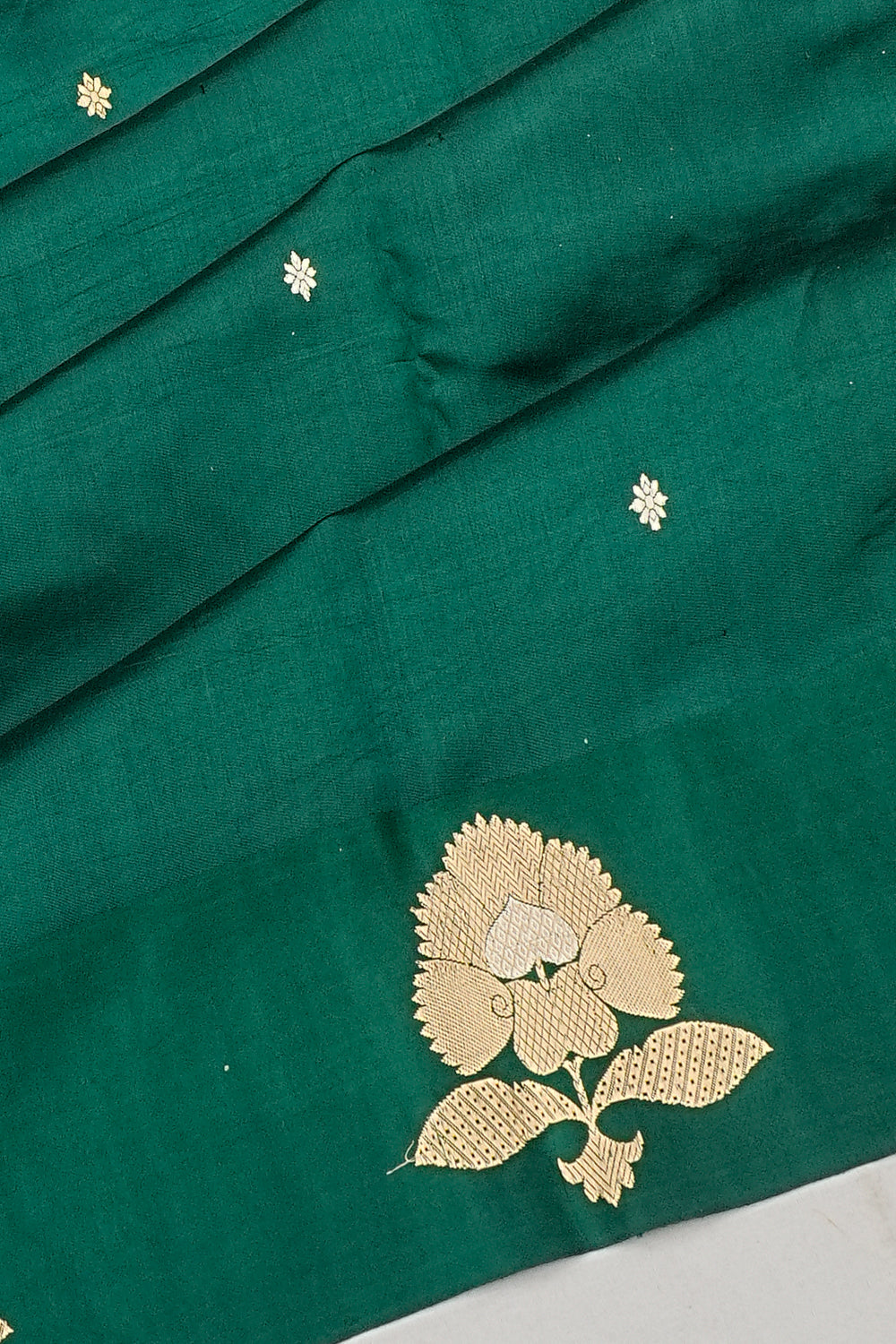 Banarasi Katan Silk Butta Green Saree