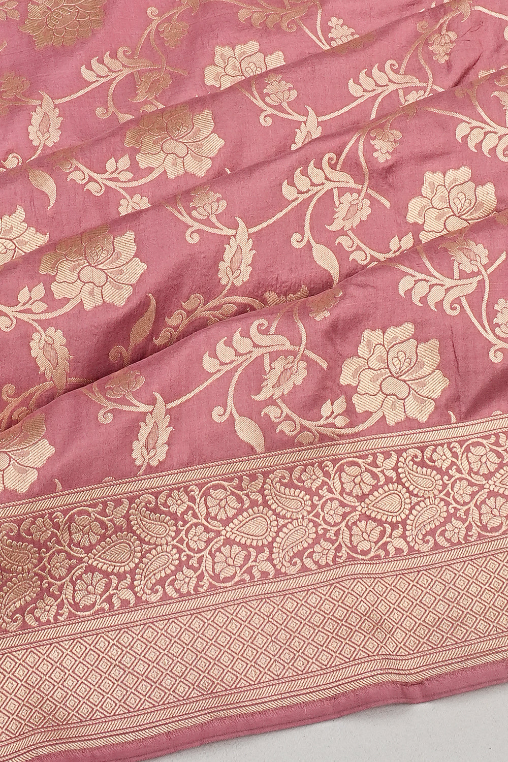 Banarasi Silk Jaal Pink Saree 1215009558