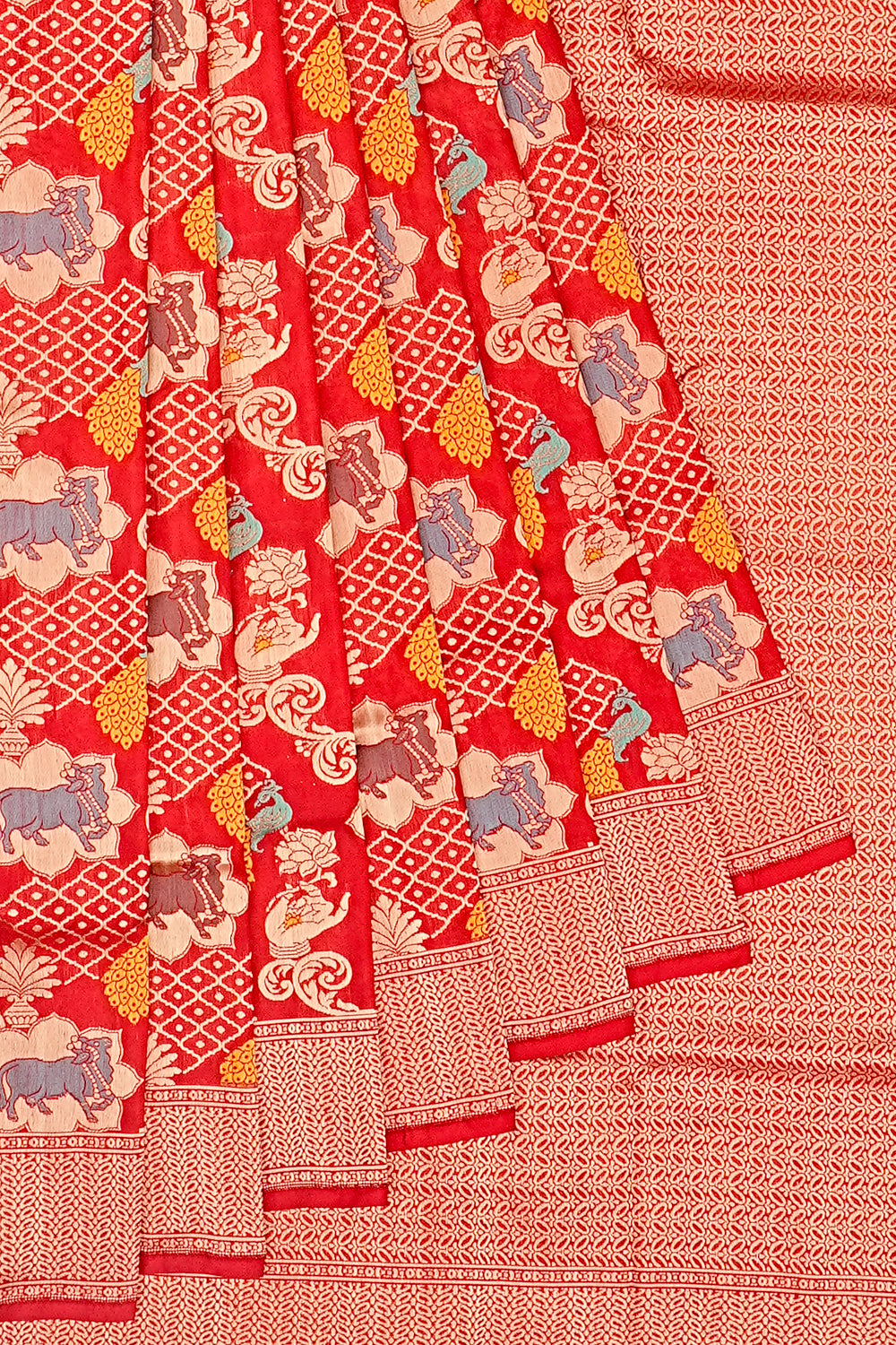 Banarasi Silk Brocade Red Saree