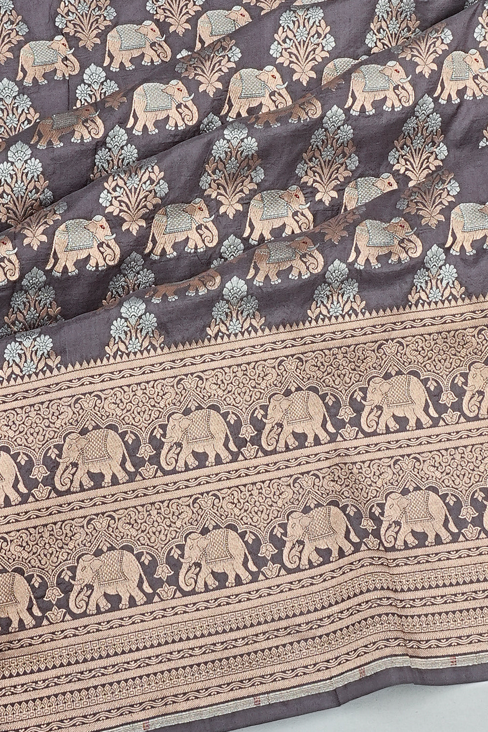 Banarasi Silk Brocade Lilac Saree
