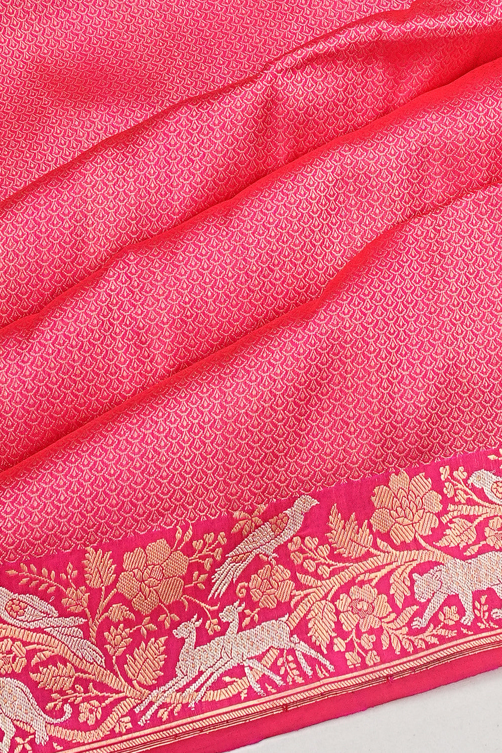 Banarasi Silk Brocade Pink Saree