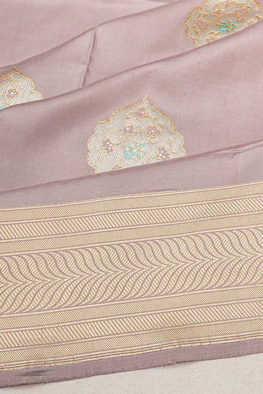 Banarasi Silk Butta Lilac Saree