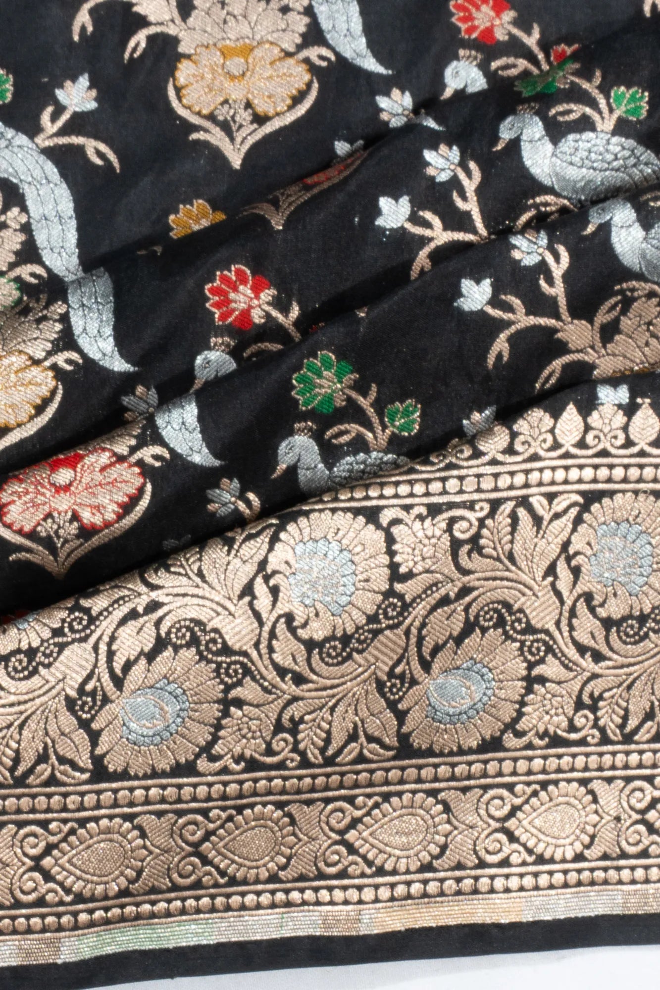 Banarasi Silk Brocade Black Saree
