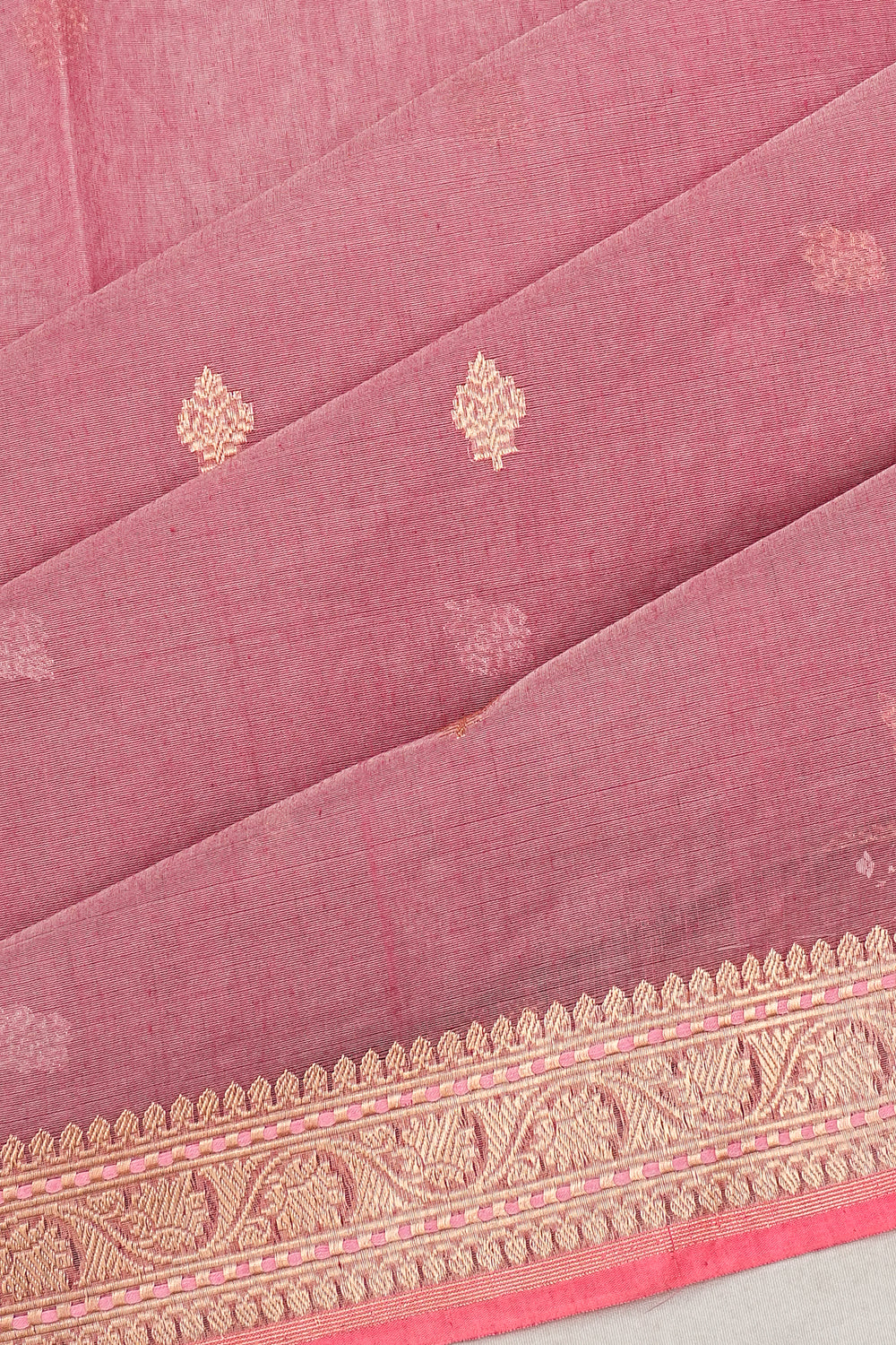 Banarasi Cotton Butta Pink Saree
