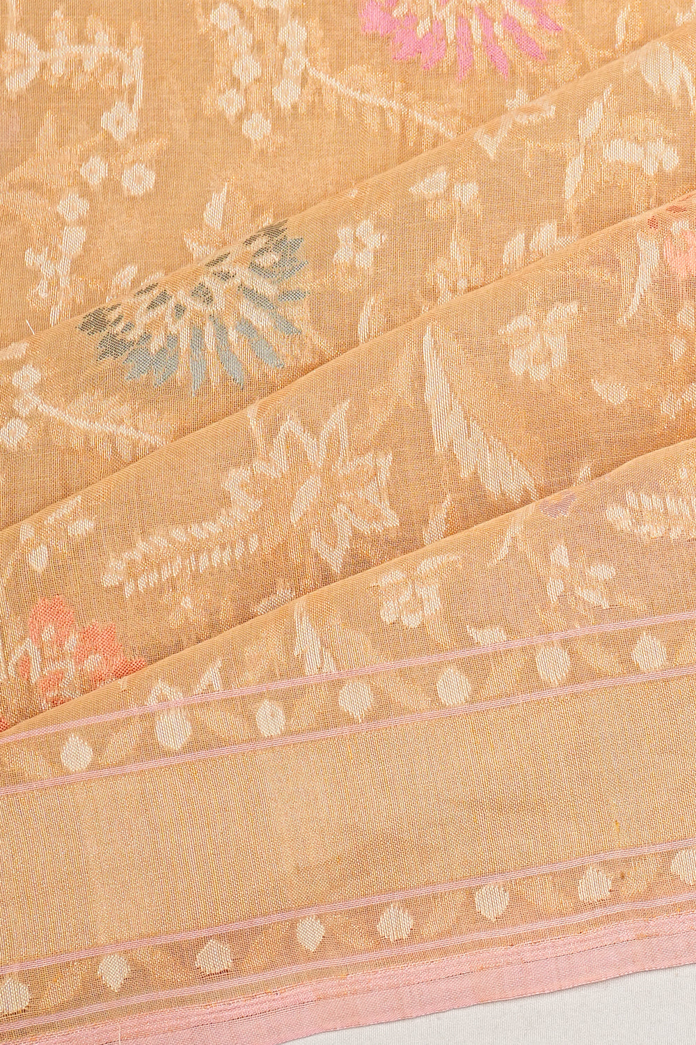 Banarasi Cotton Brocade Beige Saree