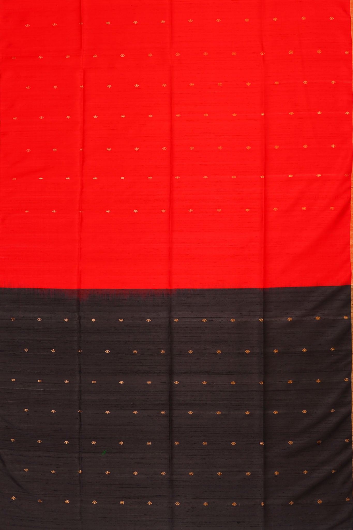 Tussar Butta Red Saree