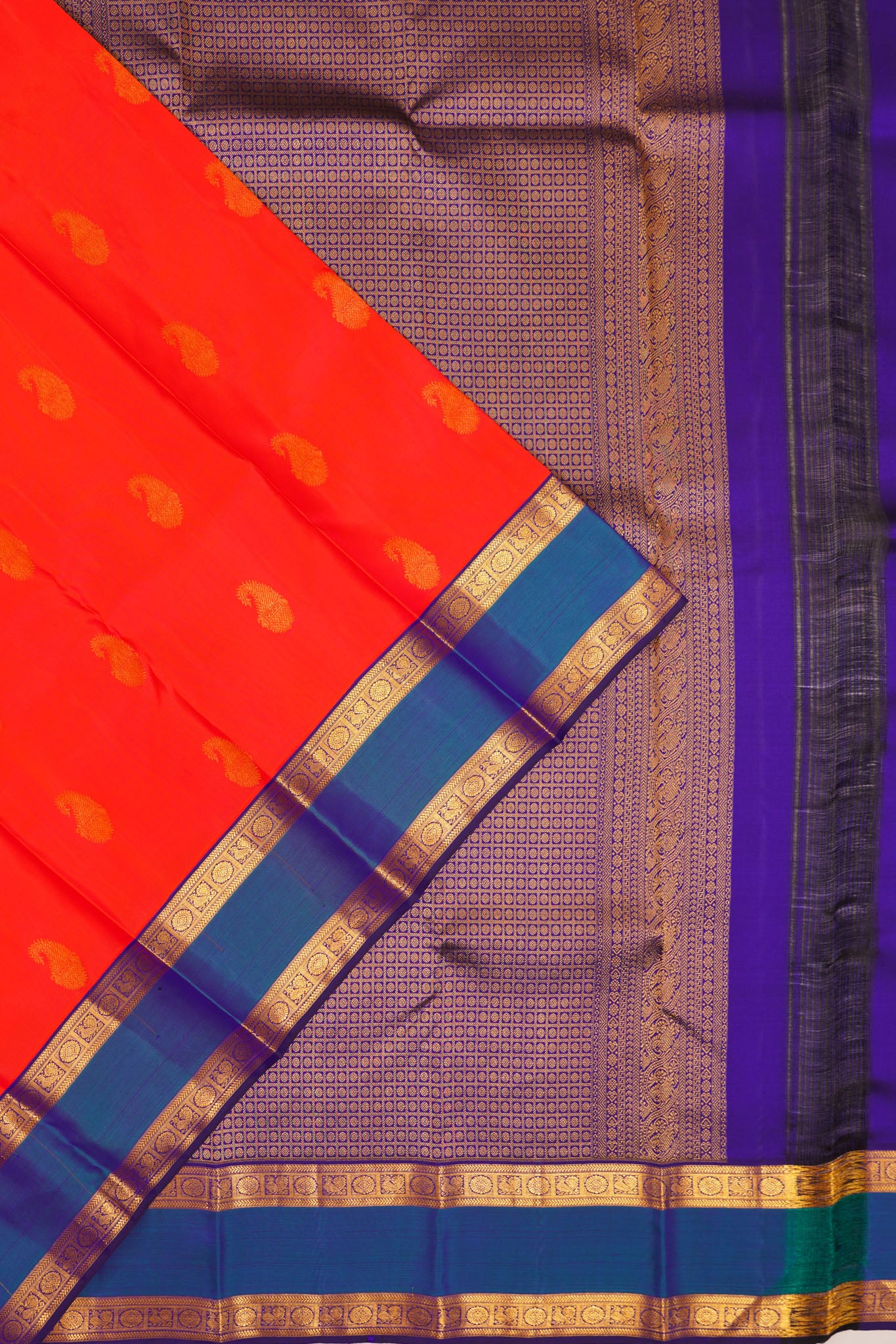 Kanchipuram Silk Butta Red Saree