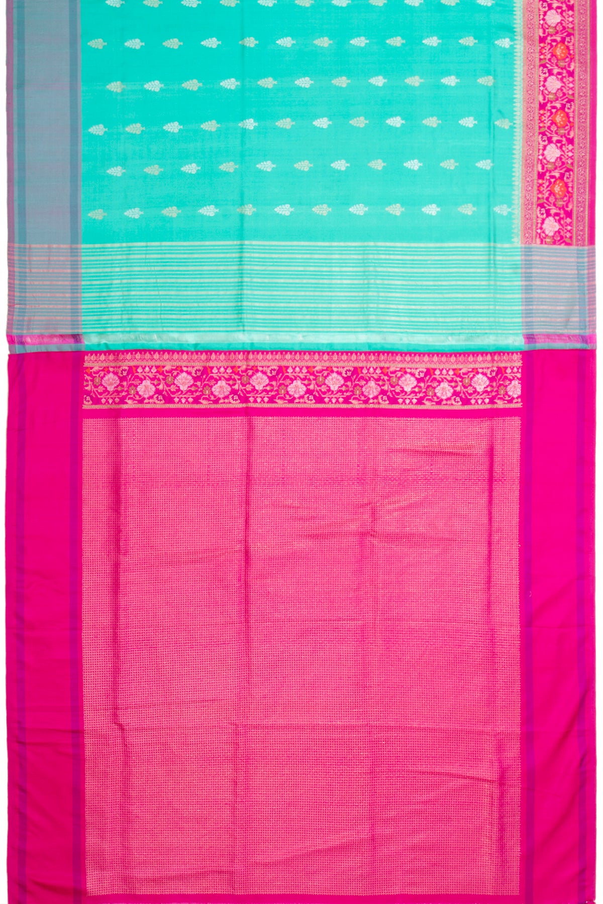 Banarasi Silk Butta Sea Green Saree