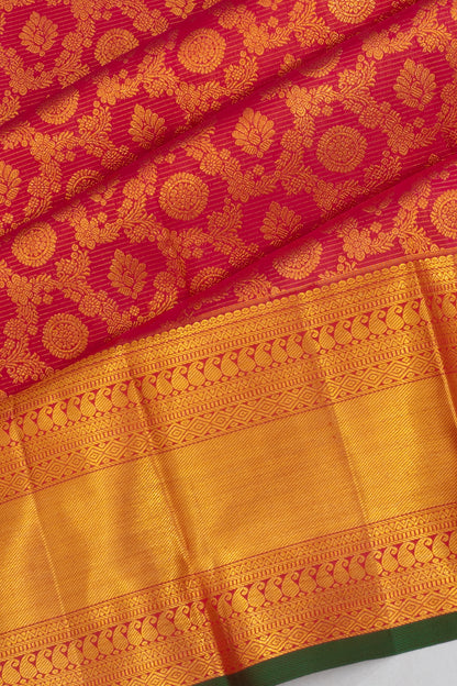 Kanchipuram Silk Brocade Pink Saree