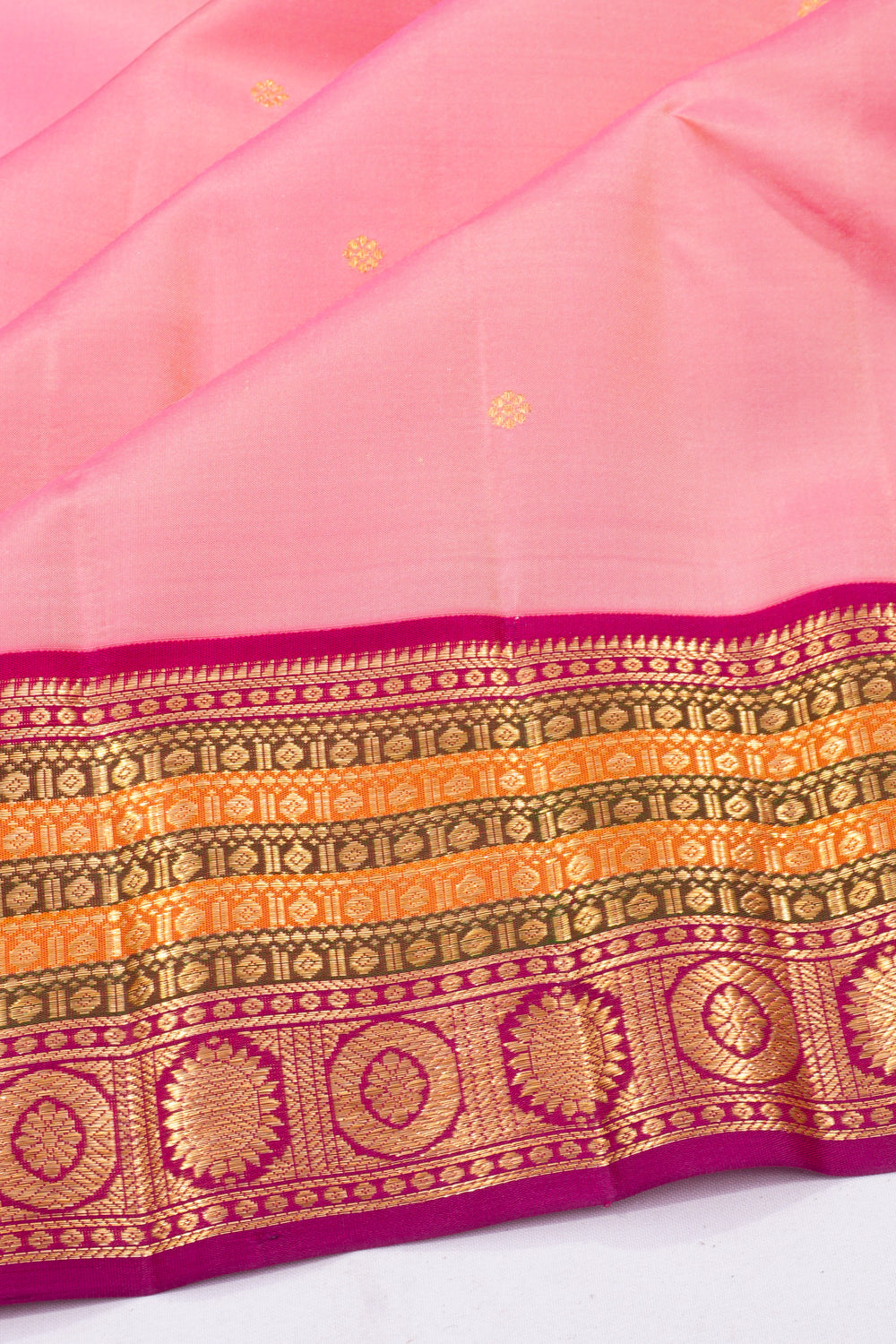 Kanchipuram Silk Butta Baby Pink Saree