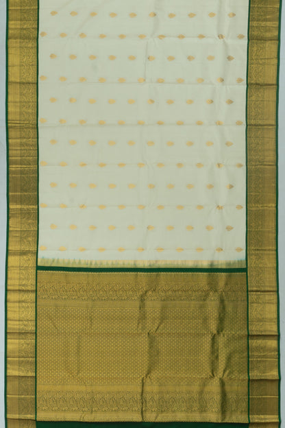 Classic Kanchipuram Silk Butta Off White Saree