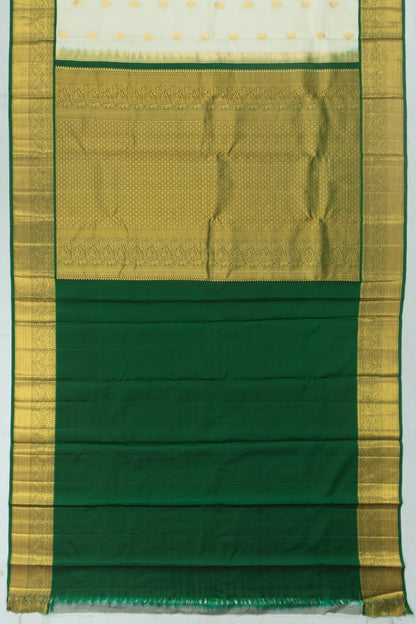 Classic Kanchipuram Silk Butta Off White Saree