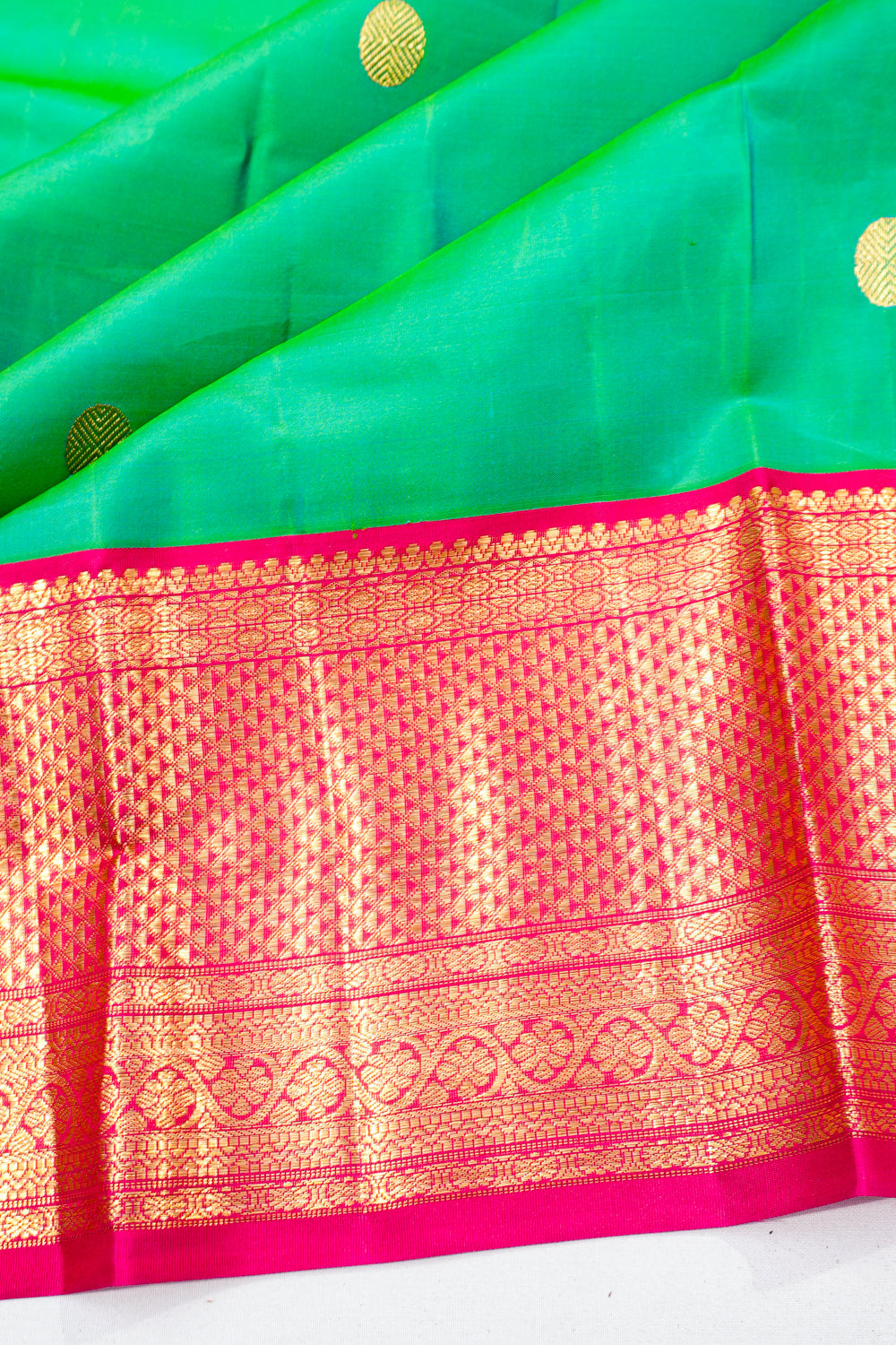 Kanchipuram Silk Butta Green Saree