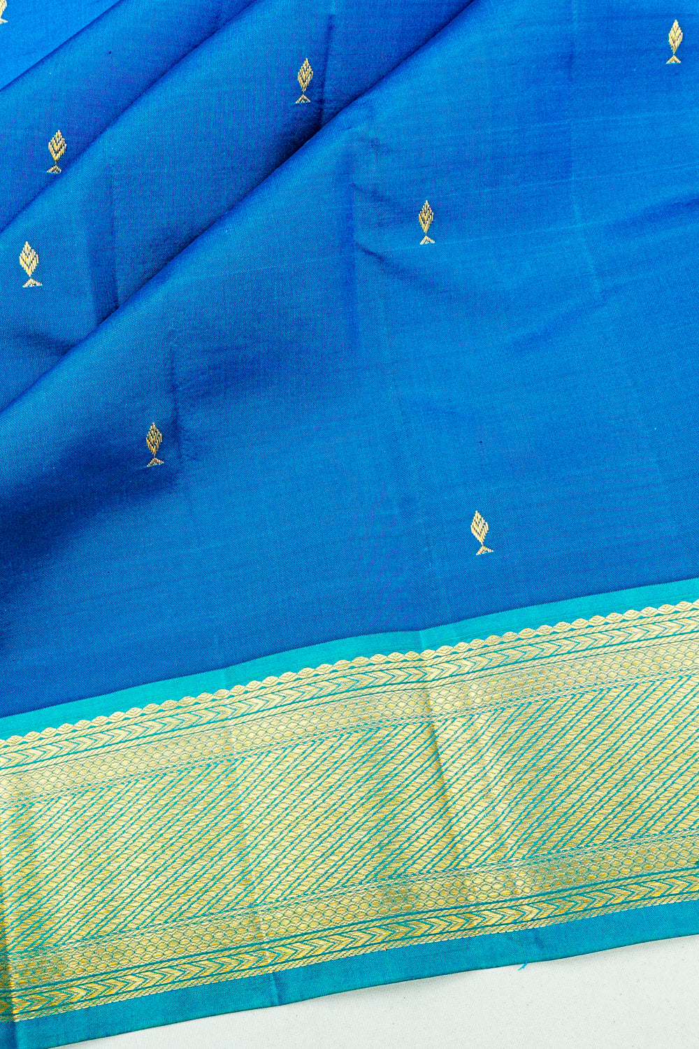 Kanchipuram Silk Butta Blue Saree