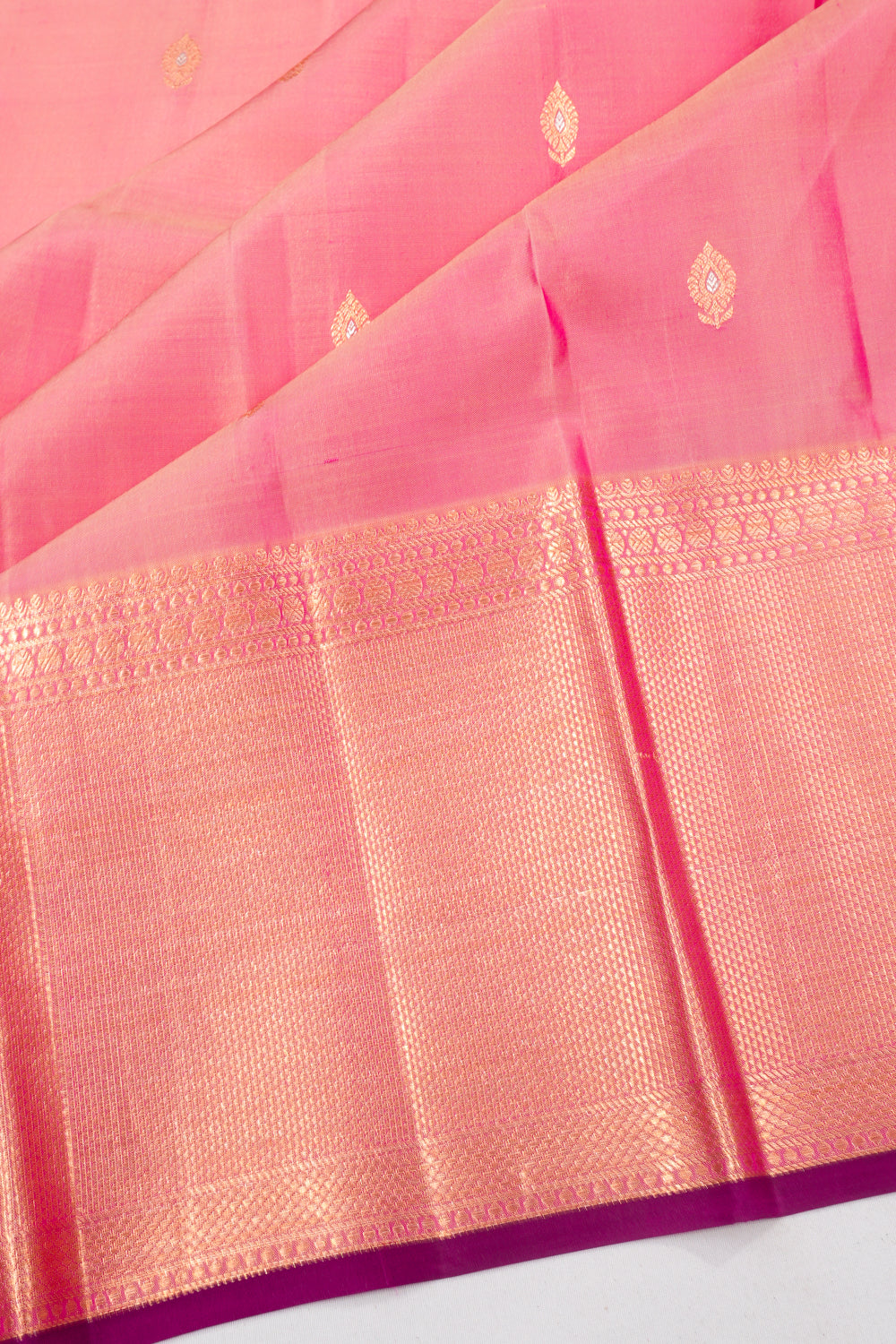 Kanchipuram Silk Butta Pastel Pink Saree