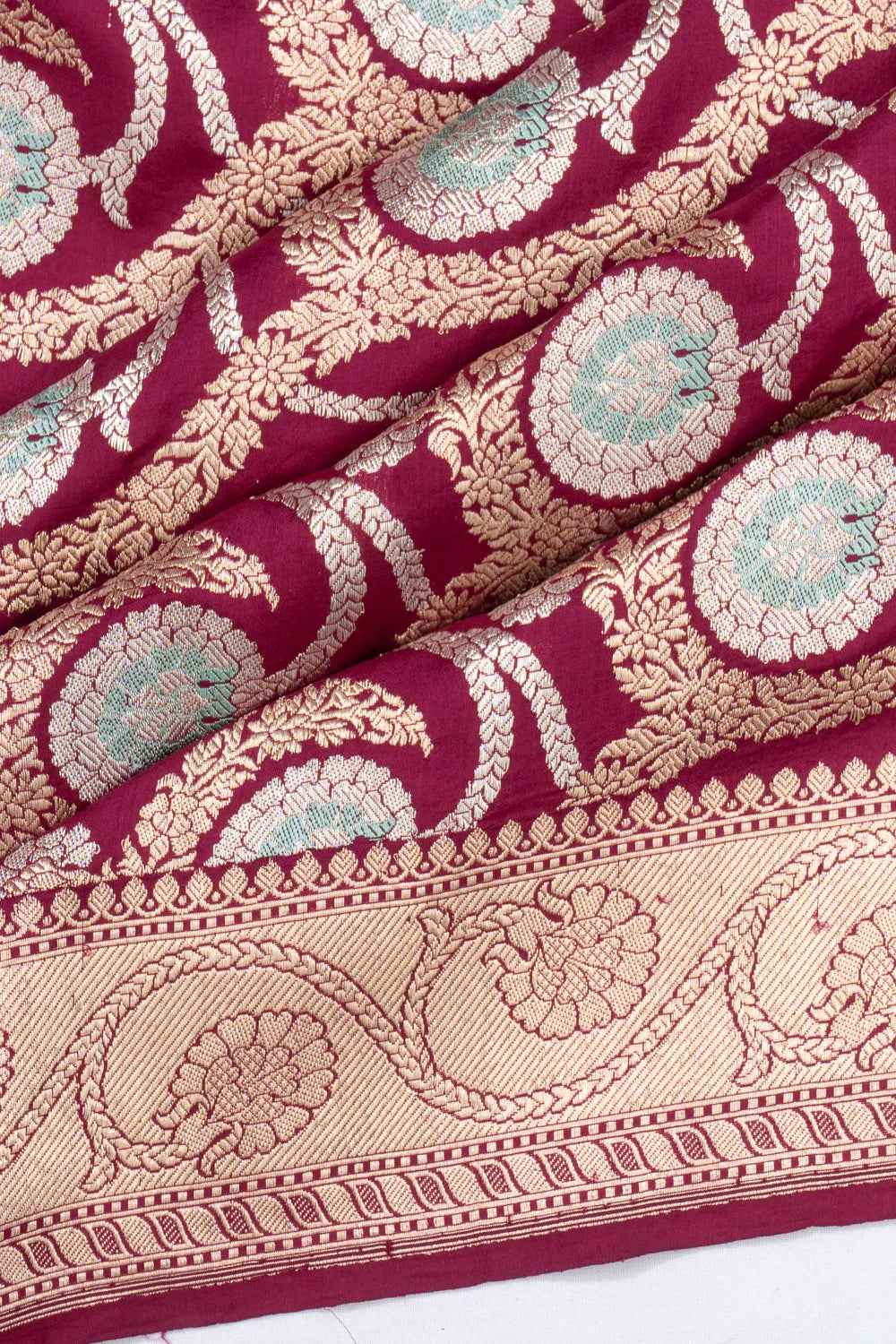 Banarasi Silk Kadwa Jaal Maroon Saree