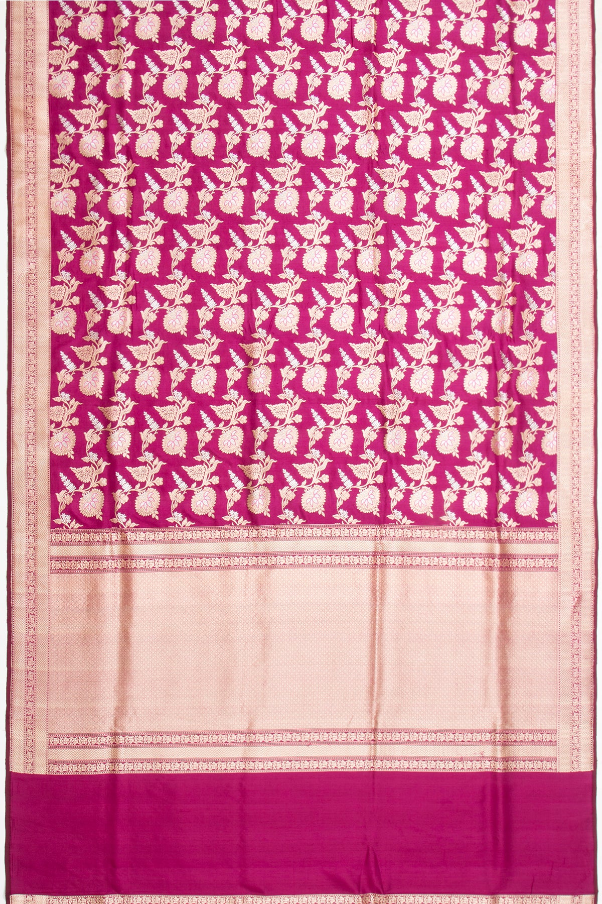 Banarasi Silk Kadwa Jaal Purple Saree